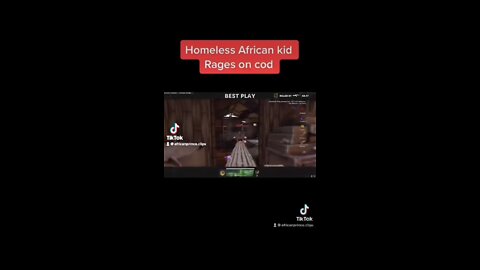 Homeless African kid rages on cod