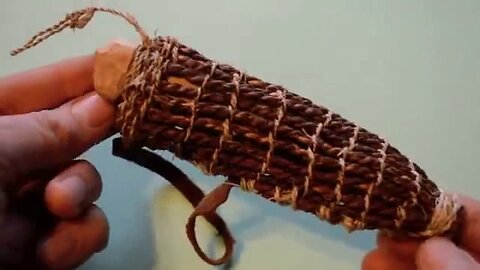 1 PRIMITIVE SURVIVAL, Small Woven Knife Scabbard, Like Otzi's