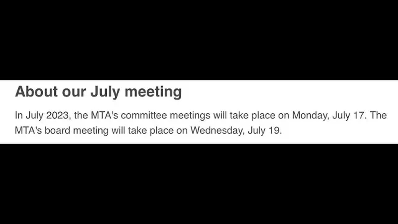 My Speeches At MTA Committees 7-17-2023