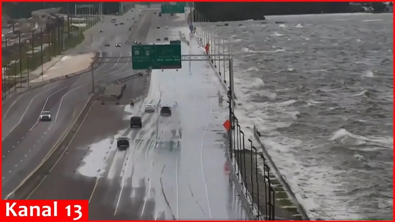 Stormy weather sends water over Florida roadways and high mountains