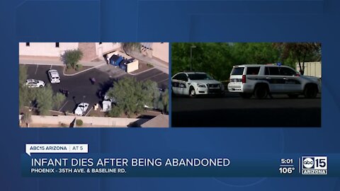 Infant dies after being abandoned behind Phoenix business