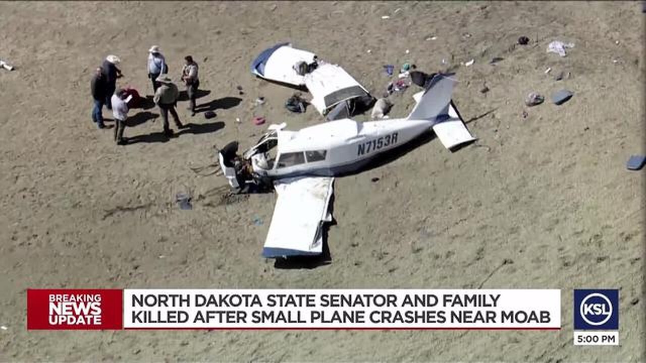 NORTH DAKOTA STATE SENATOR AND FAMILY KILLED IN UTAH PLANE CRASH