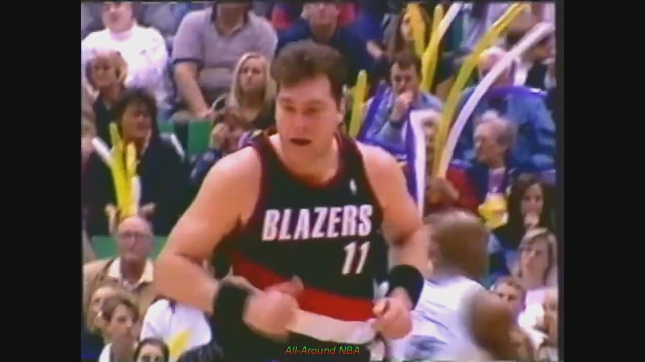 Arvydas Sabonis 22 Points @ Jazz, 2000 Playoffs Game 3.