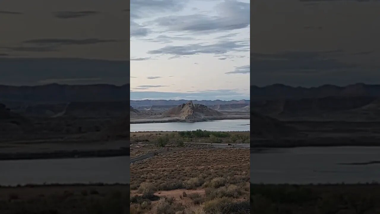 Lake Powell when the sun sets