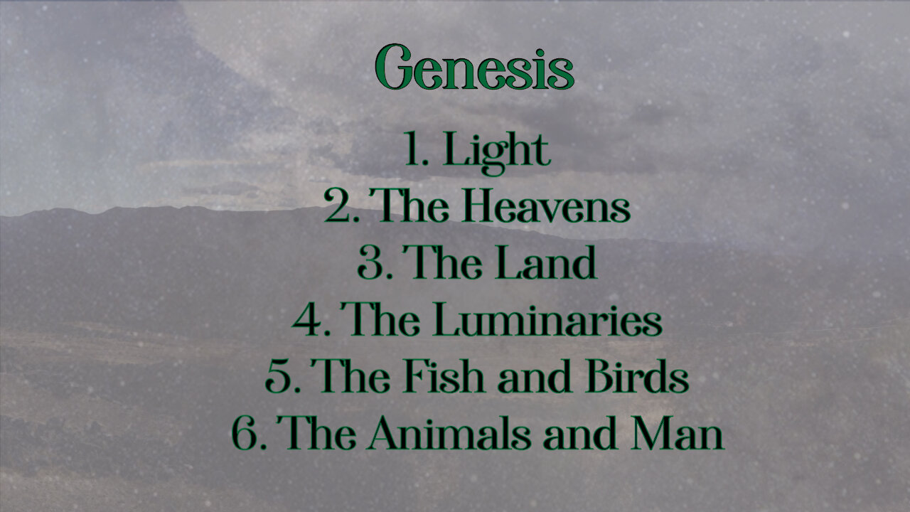 Genesis part 1 - Crucifixional Life Stream