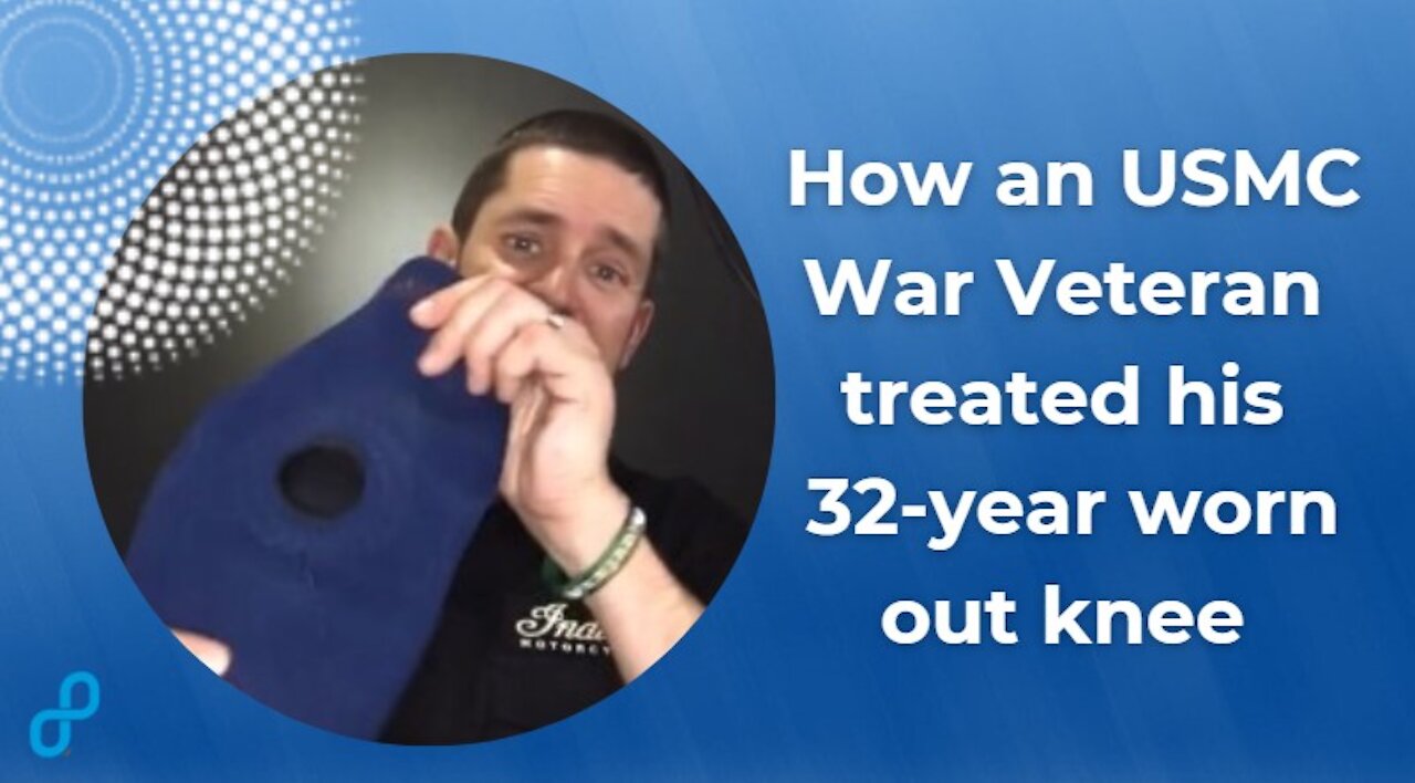 Veteran treated his 32-year worn out knee and cost him less than a cup of coffee a day...