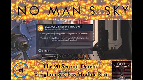 No Man's Sky - The 90 Second Derelict Freighter S Class Module Run