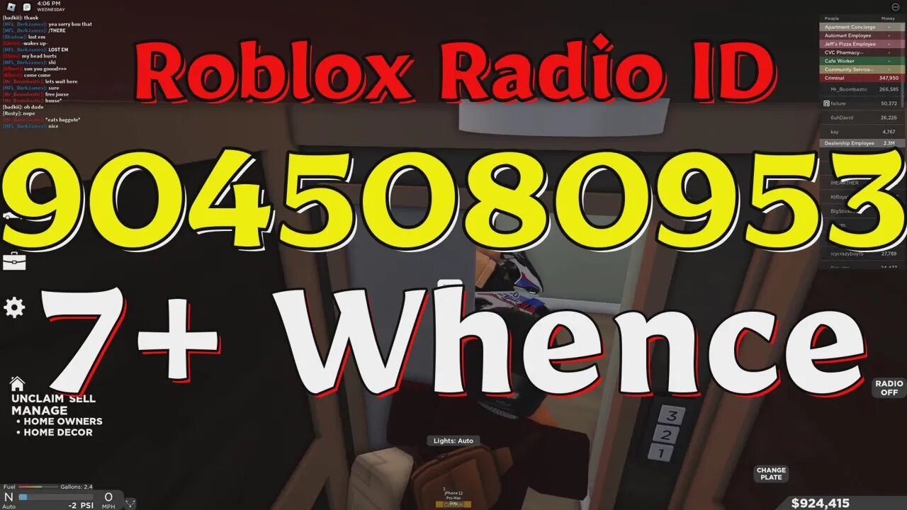 Whence Roblox Radio Codes/IDs