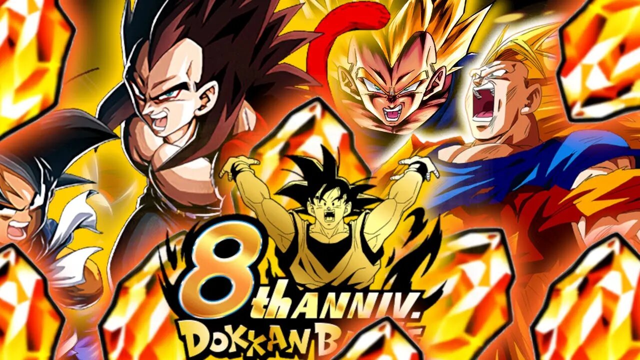 8300+ DRAGON STONES SUMMONS ON THE 8TH ANNIVERSARY BANNERS - DOKKAN BATTLE GLOBAL #F2P #dokkabattle