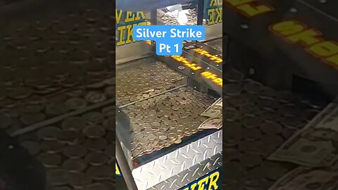 Silver Strike Coin Pusher Pt 1. #arcade #coinpusher #coinpusherjackpot