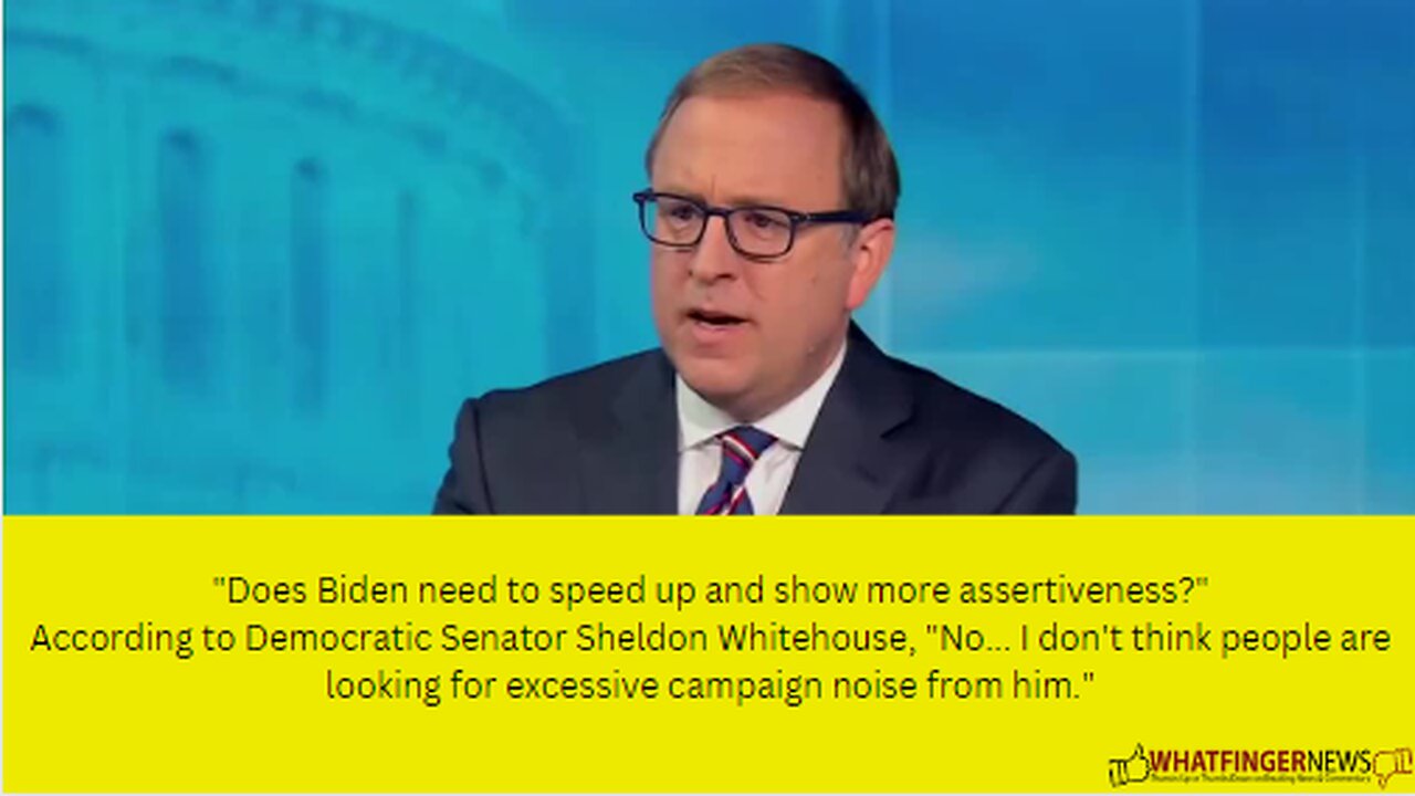 "Does Biden need to speed up and show more assertiveness?"