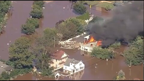 Extreme flood in Manville New Jersey