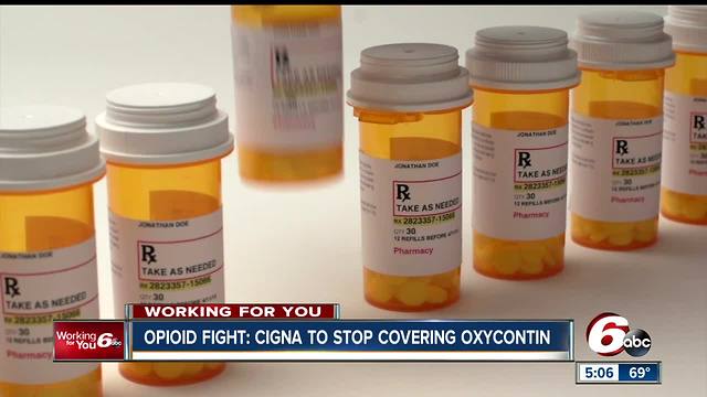 Opioid Fight: Cigna to stop coverying Oxycoton