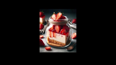 Healthy strawberry cheesecake