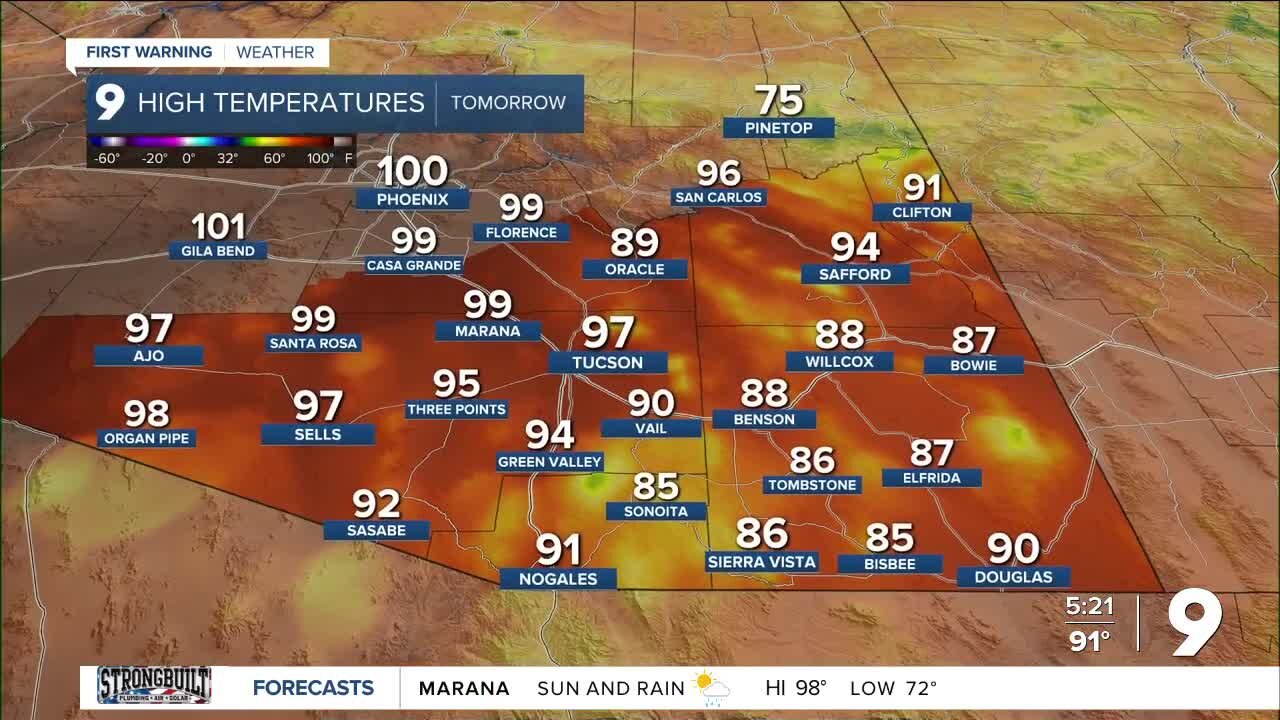 A gradual drying trend returns for the weekend