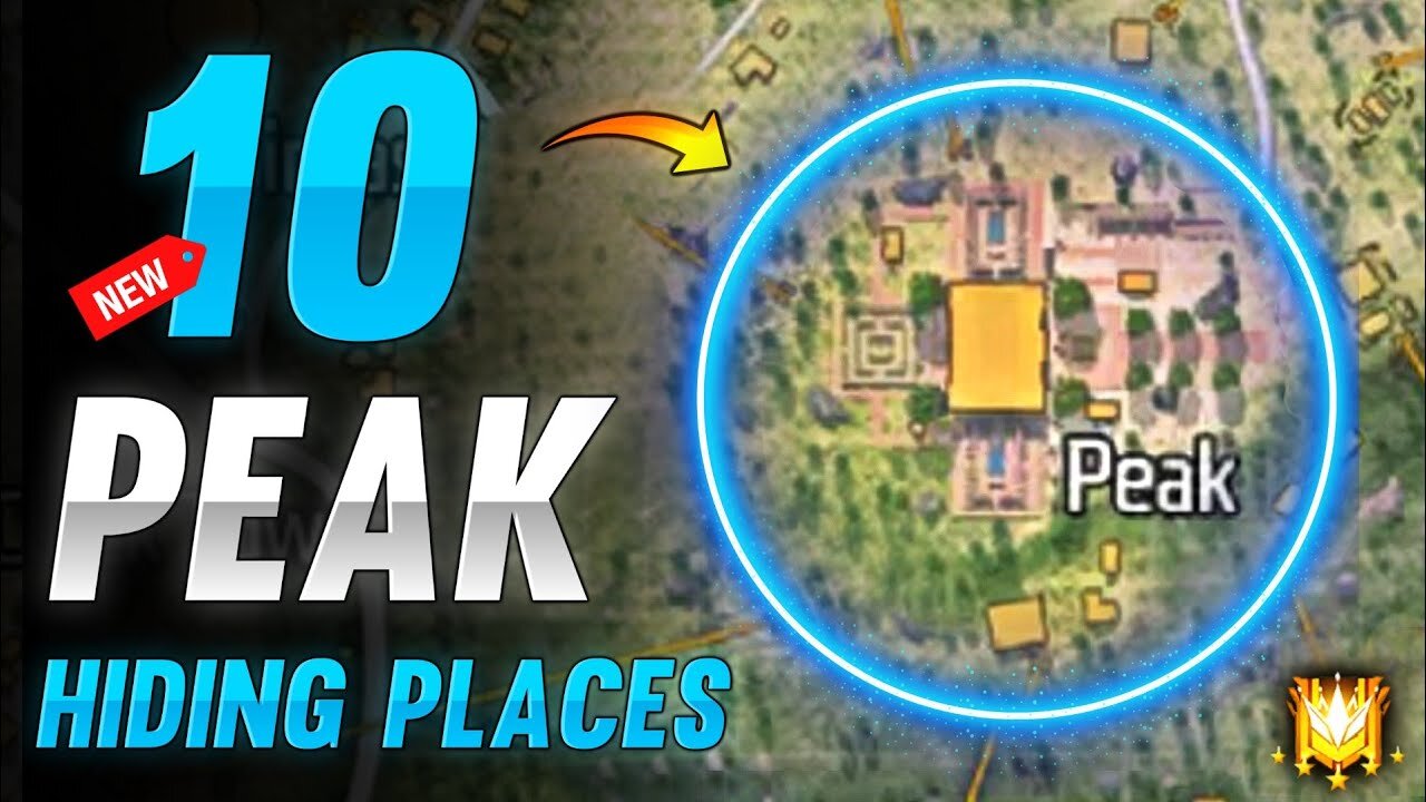 PEAK KE TOP 10 RANK PUSH HIDDEN PLACES 🤩 ✓ BR Rank Push Trick and tips in Free Fire || #freefire