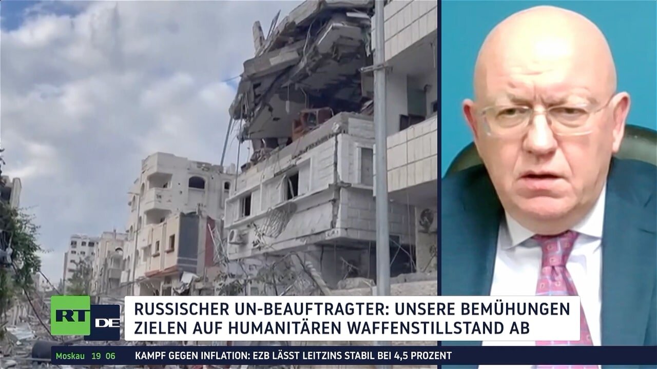 Nebensja: Unsere Bemühungen zielen auf humanitären Waffenstillstand ab