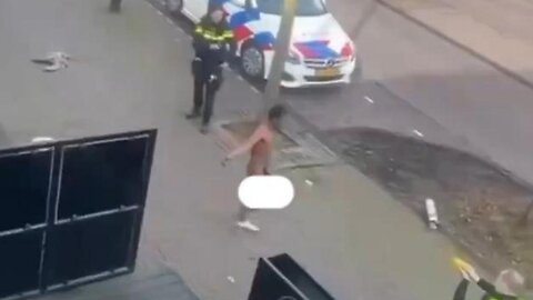 Dutch Police Stun-Gun Naked Algerian Migrant in the Gonads, was Roaming Streets