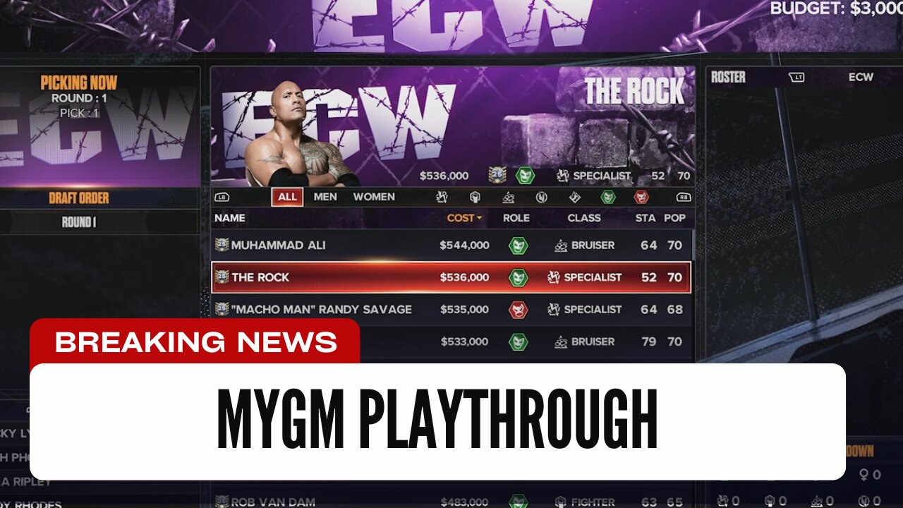 WWE 2k24 MyGm Playthrough - It Begins