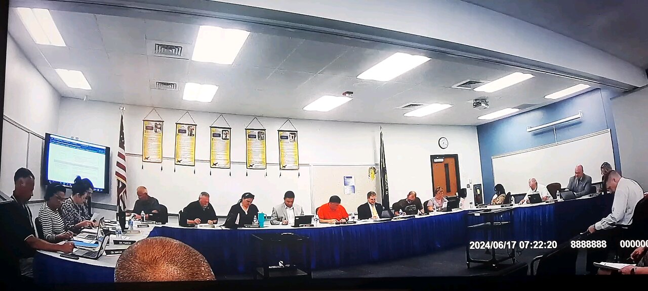Board member Duane Sullivan votes against the Stock and Leader contract with Chris Harris