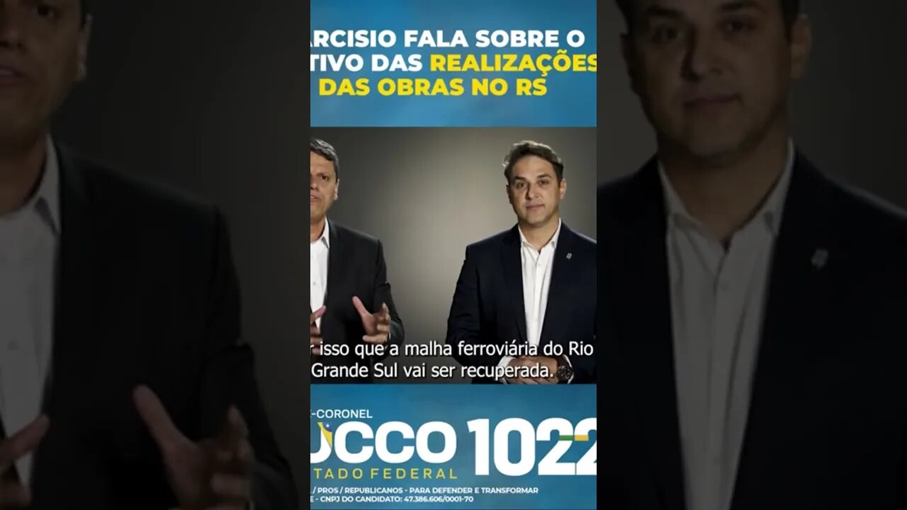 Candidato a Deputado Federal Ten Cel Zucco 1022 na visão do ex Ministro Tarcísio de Freitas 🫡🇧🇷