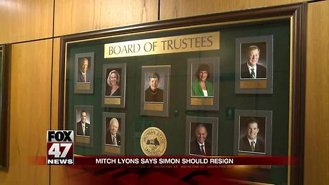 MSU Trustee Lyons calls for Simon to resign