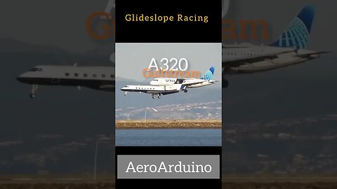 Funniest United #A320 vs #GulfStream Glideslope #Racing #Aviation #AeroArduino