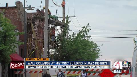 Parts of roof, wall collapse at Mardi Gras Club