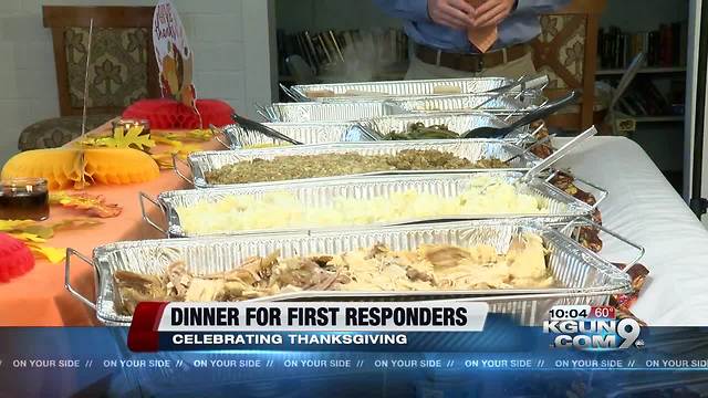 A Thanksgiving dinner for first responders