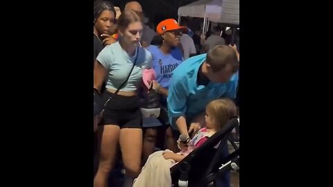 Harris supporter and Democratic Party organizer yells in a child's face at Kamala's rally in Houston