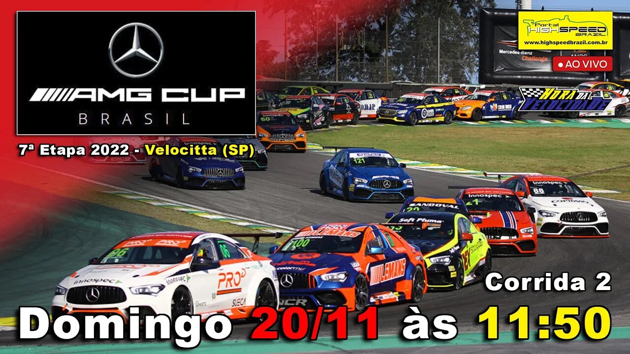 AMG CUP BRASIL | Corrida 2 | 7ª Etapa 2022 - Velocitta (SP) | Ao Vivo