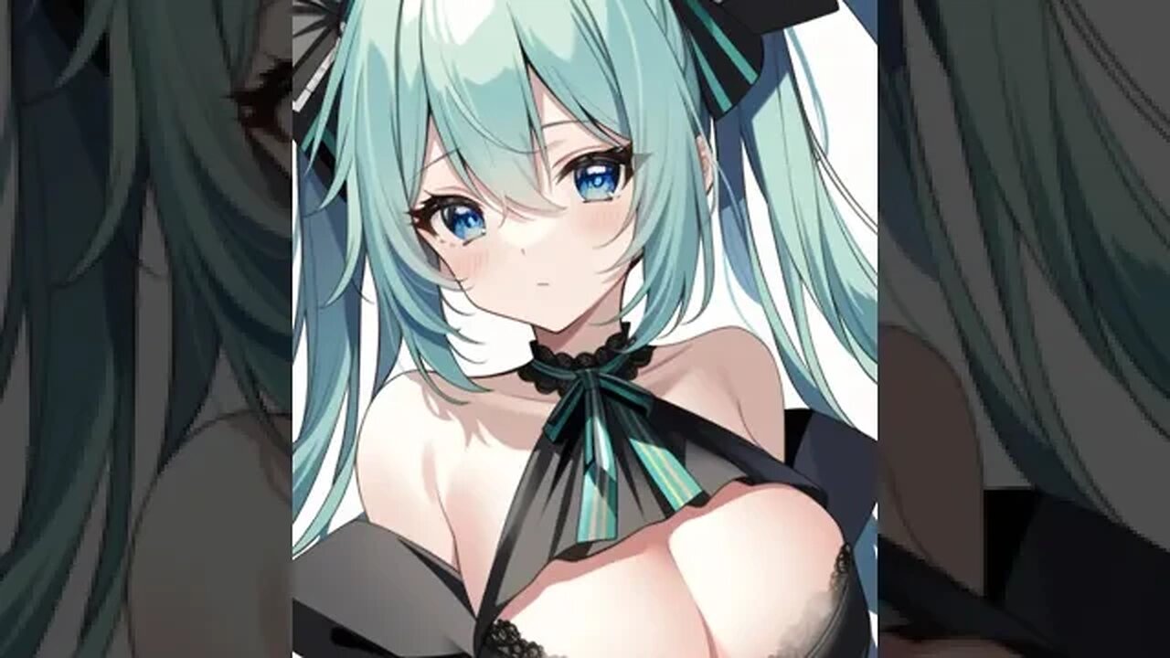 Hatsune Miku, VOCALOID, Boobs-Tilts, Big-Boobs. (初音ミク, ボーカロイド, 乳揺れ, 巨乳)[初音未來, 乳搖, 奶子]