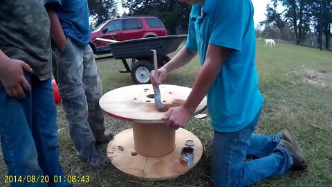 Upcycle Spool into Toddler Table