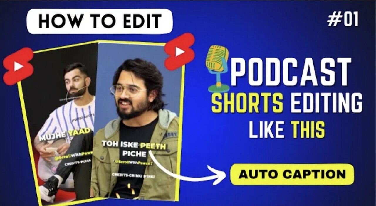 How To Make Podcast Shorts For YouTube 🔥 LIKE PRO EDITOR🤩