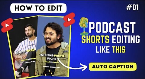 How To Make Podcast Shorts For YouTube 🔥 LIKE PRO EDITOR🤩