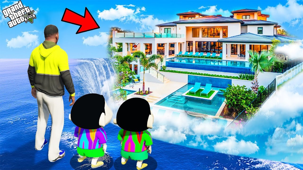 GTA V : Franklin Shinchan & Pinchan Ultimate Luxury House Upgrade GTA 5 !