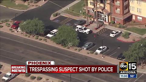 Trespassing suspect shot by police in Phoenix