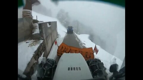 Schneeräumung Steyr CVT 170 Winter 2021 22 #snow last Year #winterdienst #viral #alps #sound %%%%%