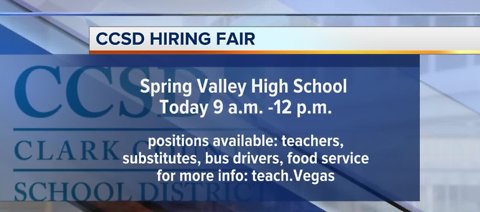 CCSD jobs fair today at Spring Valley HS