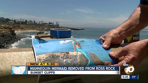 Mermaid at Sunset Cliffs vanishes