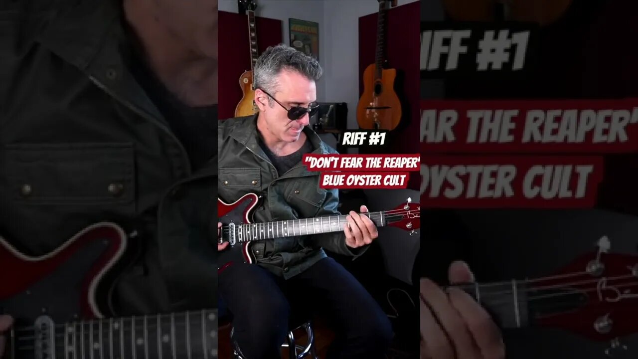 Summer guitar riff madness day 8! Don’t fear the reaper vs wish you were here #shorts