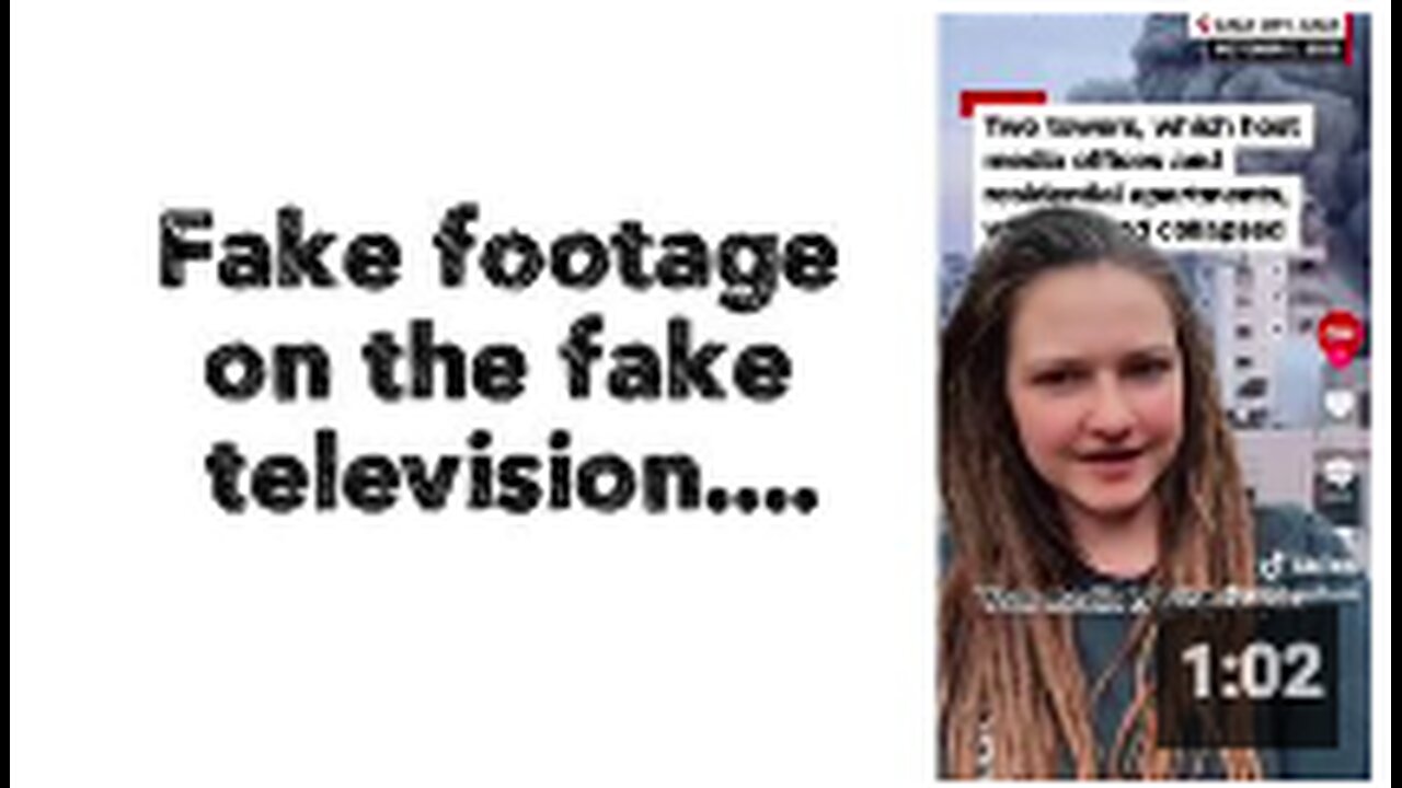 Fake footage on the fake television....