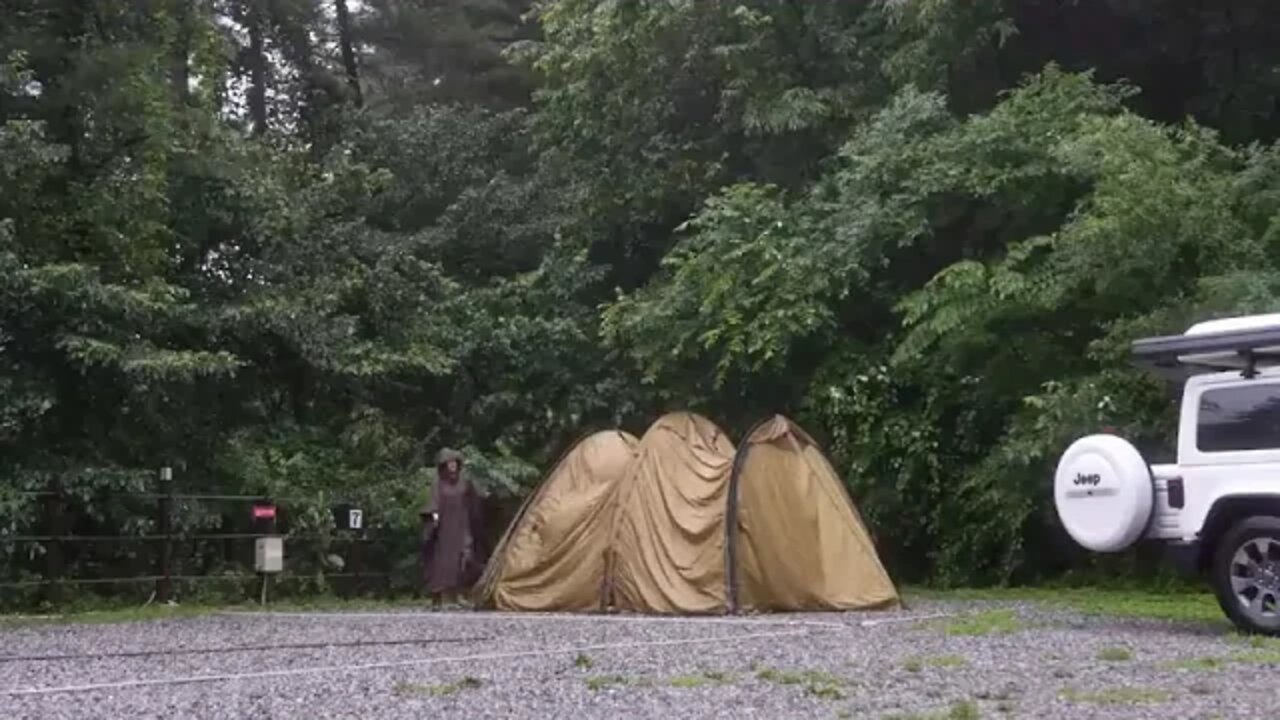 9 &&& A wet tent in a rainstorm! I spent sweet time alone in the downpourcamping in the rainstormcam