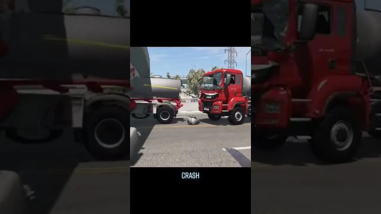 BeamNG DRIVE / crash bridge and truck