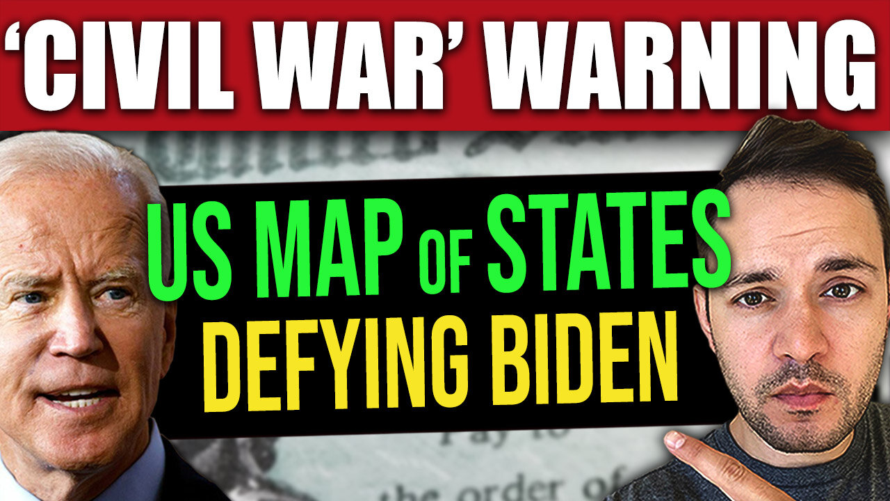 BREAKING: U.S. ‘CIVIL WAR’ WARNING | Map of States Defying Biden