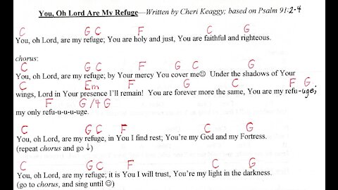 You, Oh Lord, Are My Refuge (cover) - Key of C - Walter Fisher