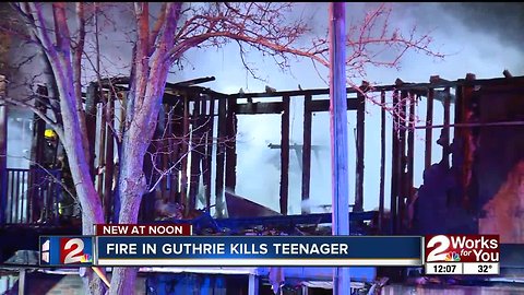 Fire in Guthrie kills teenager