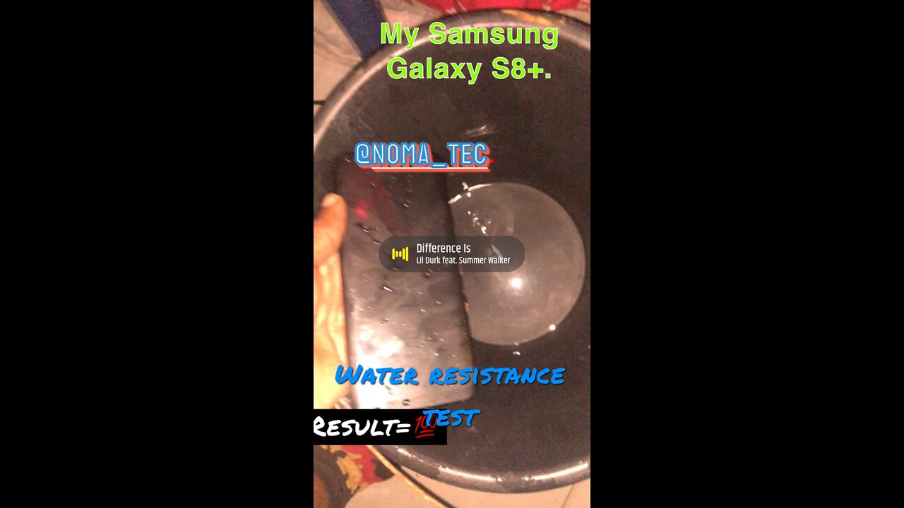 Water Resistance Test.