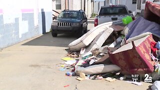 Curtis Bay residents dealing with ghost dumpers in alleyways