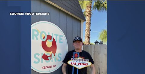 Route 9 Signs brings Welcome to Fabulous Las Vegas sign back to life